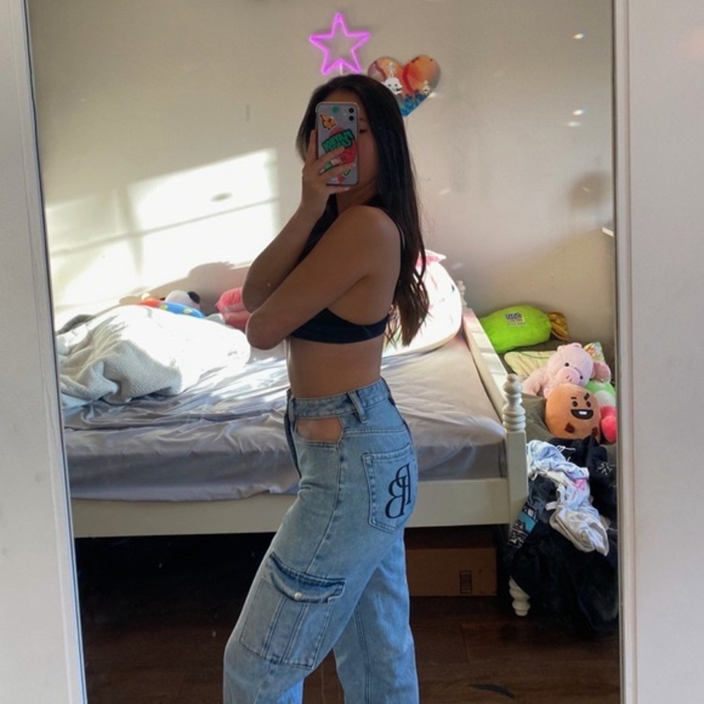 Cut out playboy, bunny jeans - Picture 1 of 6